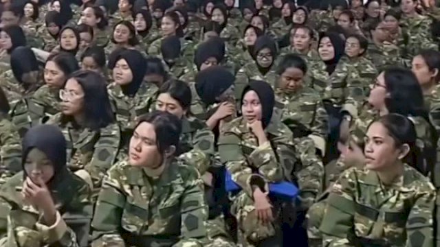 Calon Manager KDMP saat mengikuti Latihan Dasar Militer (Latsarmil) || (tangkaplayar_FB) 