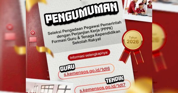 PPPK Sekolah Rakyat 2026: Kuota Guru 3.053, Ini Syaratnya