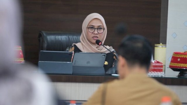 Bupati Gowa, Sitti Husniah Talenrang, memimpin langsung Forum Penataan Ruang Kabupaten Gowa yang digelar di Baruga Karaeng Pattingalloang, Kantor Bupati Gowa, Selasa (9/6/2026) ||(foto_humaskab) 