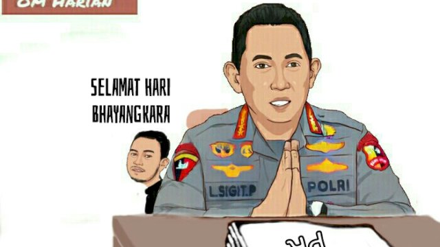 Karikatur Hari Bhayangkara (Dodi/harian.news) 