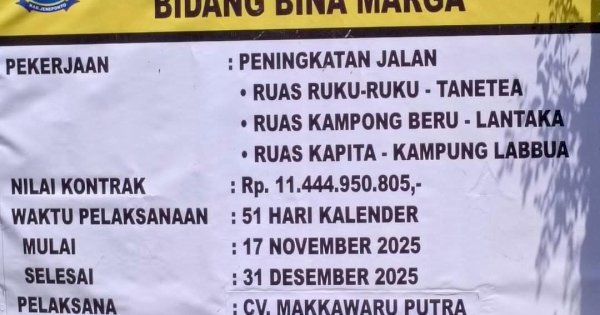 GPMJ Soroti Proyek Jalan Rp11 Miliar di Jeneponto, Pidsus Kejari Turun Lakukan Pengawasan