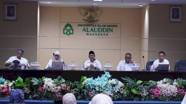 Pelaksanaan kegiatan Optimalisasi Kerja Sama Tahun 2026 yang digelar di Ruang Rapat Senat Lantai 4 Gedung Rektorat. (Dok UIN)