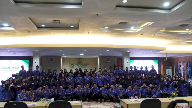 Pelantikan dan Pengambilan sumpah 88 Pegawai Negeri Sipil (PNS) di lingkungan kampus UIn Alauddin. (Dok UIN)