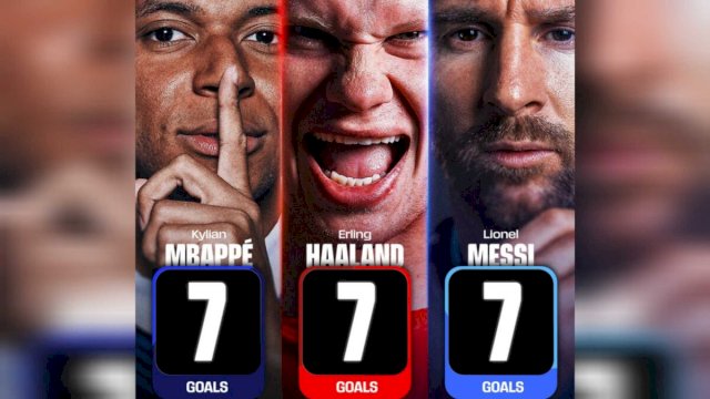 TIGA BESAR: Lionel Messi, Kylian Mbappe, dan Erling Haaland menghuni puncak daftar pencetak gol terbanyak Piala Dunia 2026 ||(foto_X@FIFAWorldCup) 