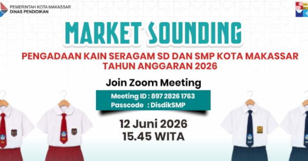 Disdik Makassar Rampungkan Market Sounding Pengadaan Kain Seragam SD dan SMP 2026