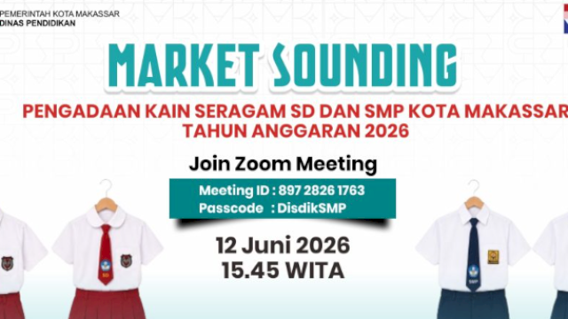Flyer kegiatan daring market sounding. (Dok. Disdik Makassar)