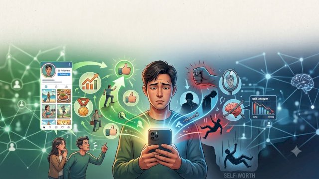 Ilustrasi Social Comparison. (Dok.  Lutfia Tika Miftakhurohmah, S.Pdi., S.Psi)