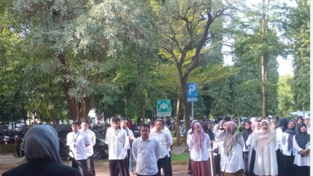 Gelaran apel bulanan FKIK UIN Alauddin Makassar. (Dok. UIN)