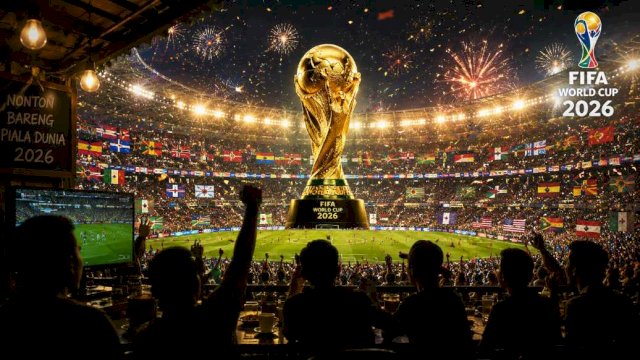 Ilustrasi trofi Piala Dunia 2026 ||(AI@harian.news) 
