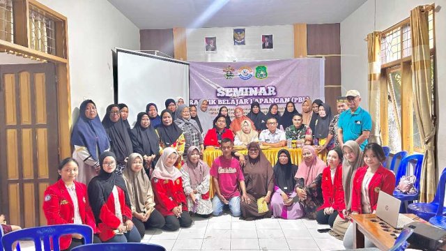 Mahasiswa FKM Unhas menetapkan sampah dan hipertensi sebagai prioritas kesehatan di Majjelling Wattang, Sidrap, melalui Seminar Akhir PBL. ||(foto_pblfkmunhas) 