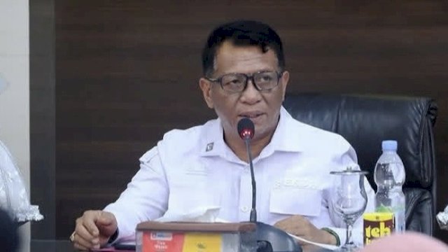 ekretaris Daerah Kabupaten Gowa, Andy Azis, saat memberikan sambutan dalam acara Bimbingan Teknis Keamanan Informasi di Baruga Karaeng Pattingalloang, Kantor Bupati Gowa, Rabu (10/6/2026) || (foto_IG@pemkab_gowa)