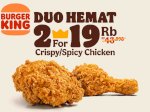 Burger King Pettarani Hadirkan Promo Duo Hemat, Ayam Crispy Dan Burger Mulai Rp19 Ribu