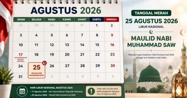 Besok 25 Agustus 2026 Libur Apa? Ini Penjelasan Lengkapnya