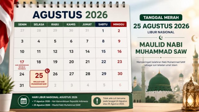 Besok 25 Agustus 2026 Libur Apa? ||(ilustrasi_AI@harian.news) 