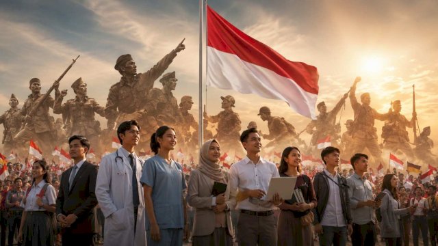 Semangat 17 Agustus: Menjaga Kemerdekaan, Melanjutkan Perjuangan || (ilustrasi_AI@harian.news)