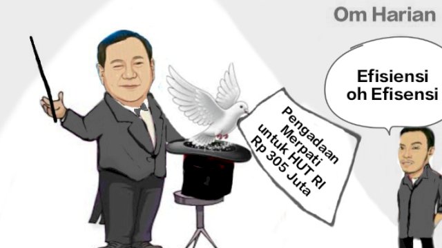 Karikatur pengadaan Merpati untuk HUT ke 81 RI (Dodi/harian.news) 
