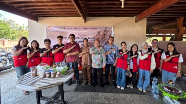 Mahasiswa Kuliah Kerja Nyata Tematik (KKN-T) Gelombang 116 Universitas Hasanuddin (Unhas) Kampung Sejahtera Kementerian Sosial (Kemensos). Dok