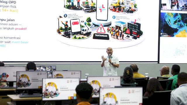 Dinas Komunikasi dan Informatika (Kominfo) Kota Makassar memperkenalkan inovasi digital Lontara+. (Dok. Humas Pemkot Makassar)