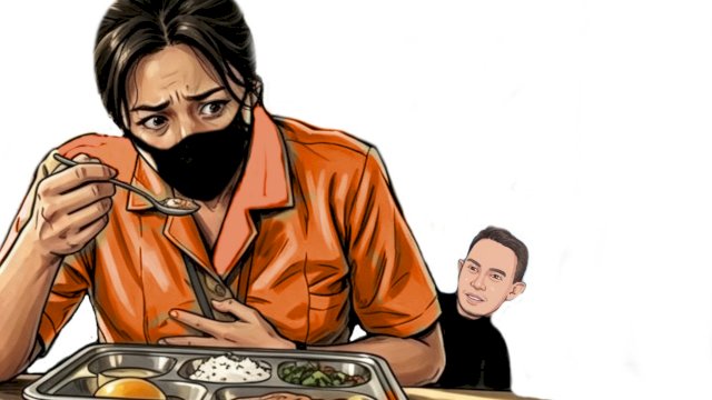 Karikatur dugaan menu MBG (Dodi/harian.news) 