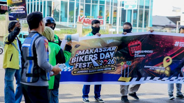 Kampanye keselamatan Makassar Bikers. (Dok HN)