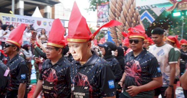Dandim 1409/Gowa Turut Hadir dan Ikuti Keseruan Elite Run Patonro HUT TNI ke-81