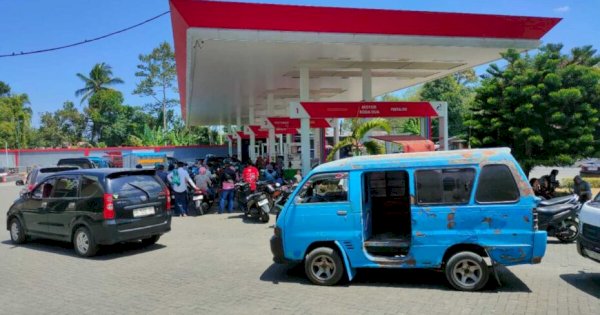 Ganjil-Genap BBM Berlaku, Antrean SPBU Tanete Lebih Terkendali