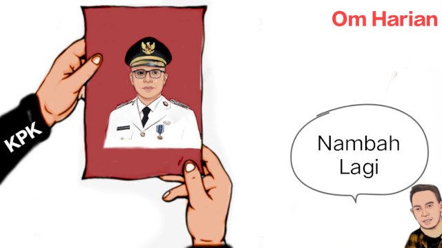 Karikatur OTT Bupati Bolaang Mongondow Utara (Dodi/harian.news) 