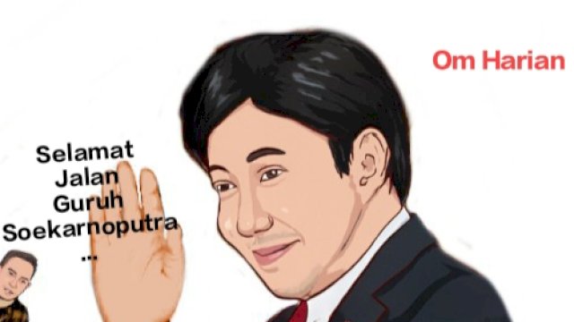 Karikatur Guruh Soekarnoputra meninggal dunia (Dodi/harian.news) 