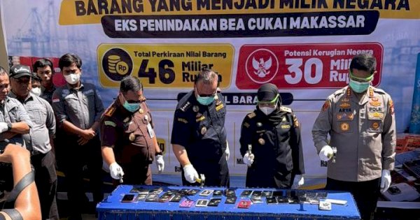 Bea Cukai Makassar Musnahkan Barang Ilegal Rp46 Miliar Sepanjang 2025-2026