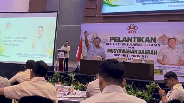 Himpunan Kerukunan Tani Indonesia (HKTI) Sulawesi Selatan dipimpin Irjen Pol (Purn) Burhanuddin Andi dalam Musda 2026. Dok IST