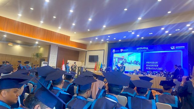 Suasana wisuda Unibos Makassar. (Dok. Gita/HN)