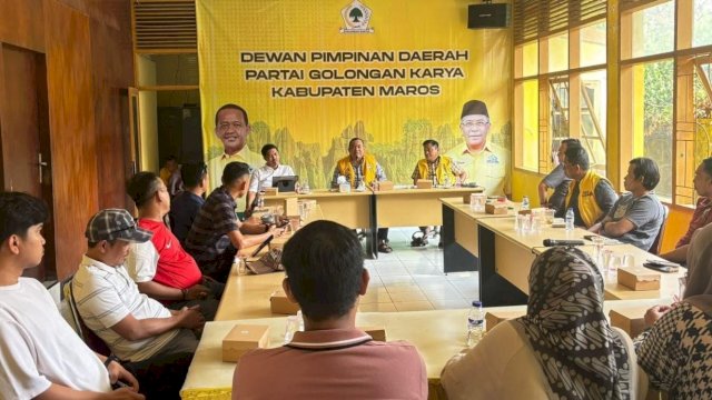 Dewan Pimpinan Daerah (DPD) II Partai Golkar Kabupaten Maros membahas persiapan Musda 2026. Foto Humas Golkar Maros