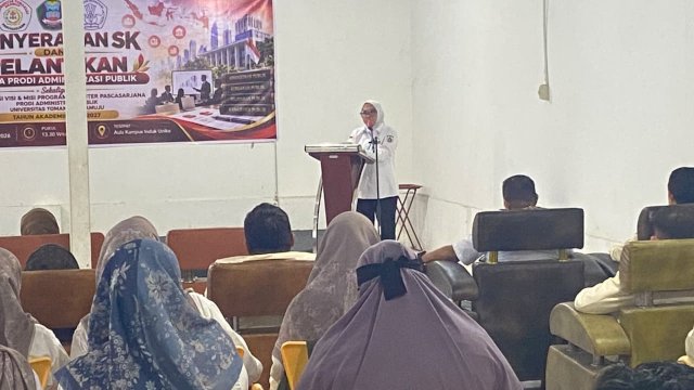 Sambutan Wakil Ketua DPRD Sulawesi Barat pada pembukaan Program Studi Magister Administrasi Publik di Universitas Tomakaka. Foto Humas DPRD Sulbar 