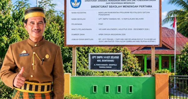 SMPN 14 Tanabau Selayar Dapat Bantuan Revitalisasi Gedung Sekolah APBN Rp1,8 M
