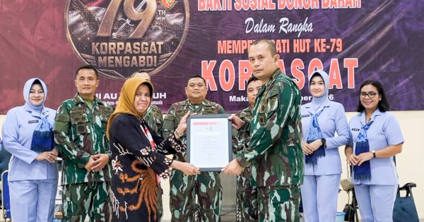 Rayakan HUT ke-79, Korpasgat Gelar Donor Darah Akbar di 11 Wilayah Indonesia