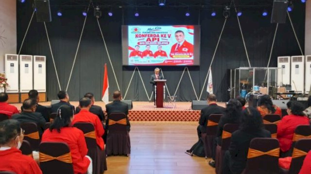 Konferda V DPD API Sulsel 2026 di Gedung Serbaguna TYM, Makassar, Kamis (22/10/2026) ||(Kredit foto:handover_igadiwia@harian.news) 