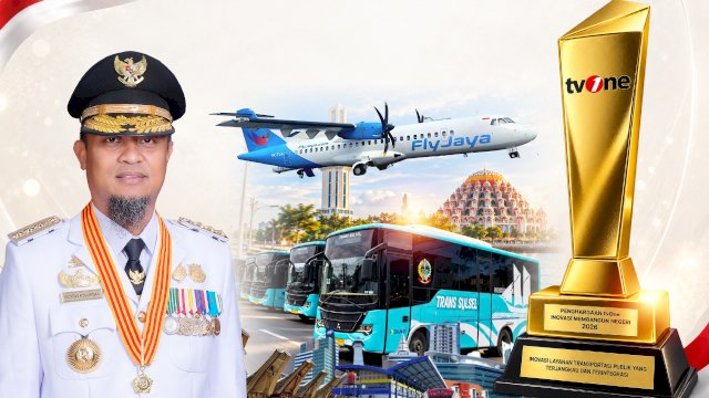 Penganugerahan edisi kelima bertema &ldquo;Transformasi Menuju Indonesia Emas 2045&rdquo;. Foto Humas Pemprov Sulsel 
