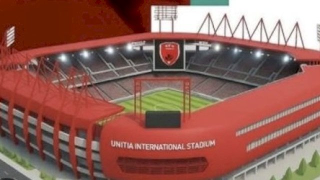 Masterplan proyek Stadion Untia Makassar. Foto dokumentasi Pemkot Makassar 