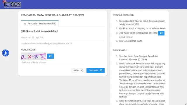 Cek data penerima bansos/Komensos.&nbsp;