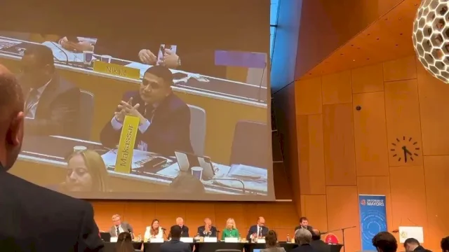 Wali Kota Makassar, Munafri Arifuddin atau Appi, memperkenalkan Makassar Creative Hub (MCH) dalam United Nations Forum of Mayors 2026 di Jenewa, Swiss, pada 12&ndash;13 Oktober 2026. Humas Pemkot Makassar 