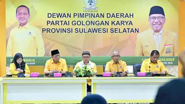 Dewan Pimpinan Daerah (DPD) Partai Golkar Sulawesi Selatan (Sulsel) memperkirakan 3.000 hingga 4.000 kader akan menghadiri pelantikan pengurus yang dirangkaikan dengan perayaan Hari Ulang Tahun (HUT) Partai Golkar pada hari Minggu (25/10/2026). Harian.News/HO-DPD Golkar Sulsel&nbsp;