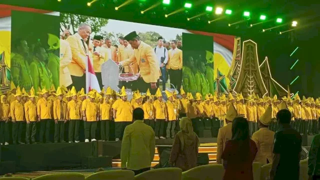 Pelantikan pengurus DPD I Golkar Sulsel di Four Points by Sheraton Makassar, Minggu (25/10/2026). Foto HN&nbsp;