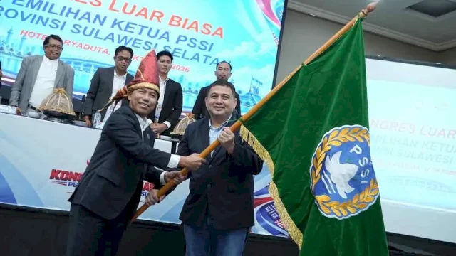 Munafri Arifuddin resmi memimpin Asosiasi Provinsi (Asprov) PSSI Sulawesi Selatan periode 2026&ndash;2030. Harian.News/HO-Humas Asprov PSSI Sulsel&nbsp;