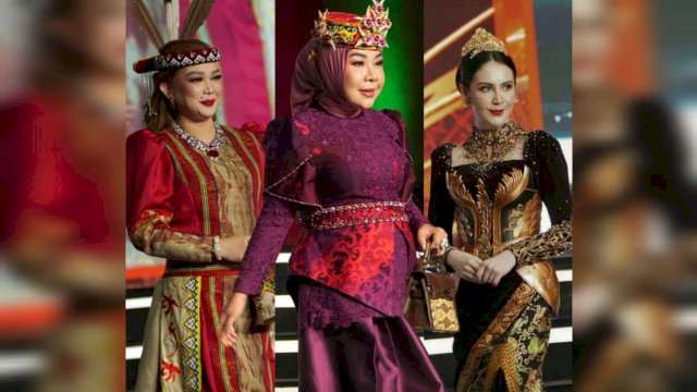 Ketua Dekranasda Kaltara Rahmawati Zainal tampil mengenakan batik bermotif khas Bulungan dalam Parade Wastra Kriyanusa 2026 di Jakarta ||(Kredit foto:handover_igadiwia@harian.news) 