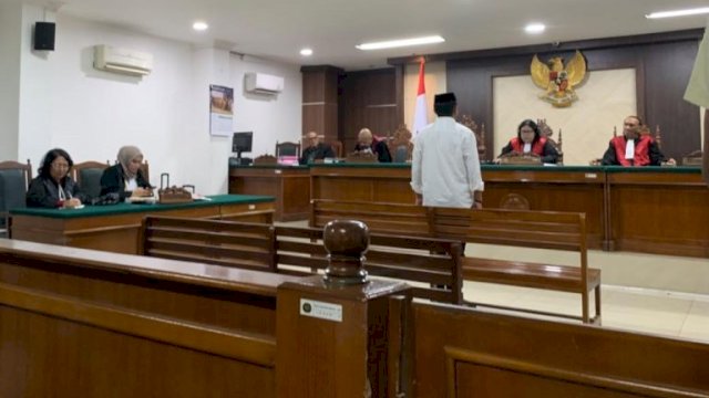 Terdakwa Pirman dijatuhi hukuman 15 tahun penjara oleh Majelis Hakim PN Makassar dalam perkara pembunuhan terhadap Bripda Dirja Pratama, Rabu (14/10/2026). Harian.News/HO-Humas PN Makassar&nbsp;
