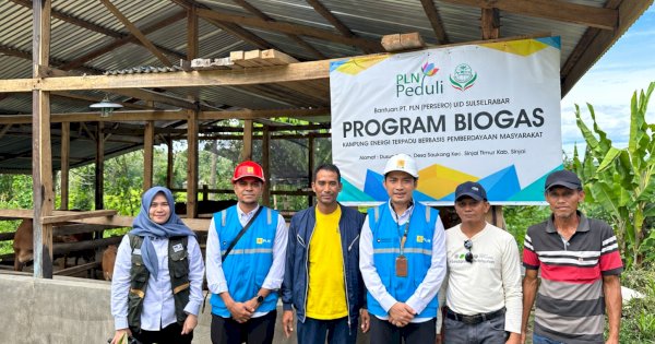 PLN Sulselrabar Ubah Limbah Ternak Jadi Biogas untuk 10 Rumah di Sinjai