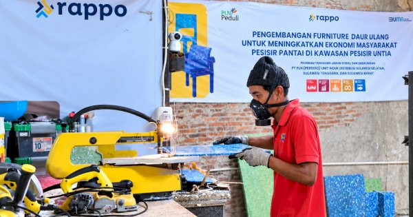 RAPPO Living PLN Sulselrabar Raih Gold, Olah 10,2 Ton Sampah Plastik Jadi Furnitur