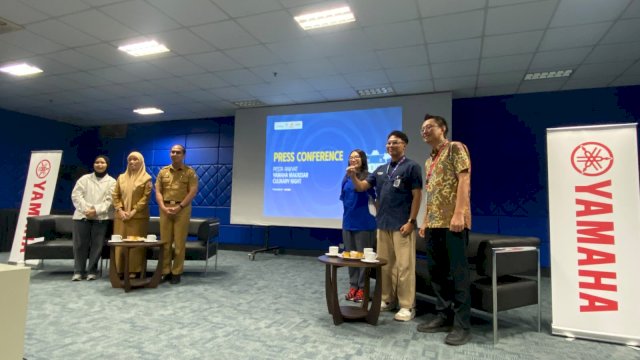 Suasana press conference gelaran Yamaha Makassar Culinary Night 2026. (Dok. Gita/HN)
